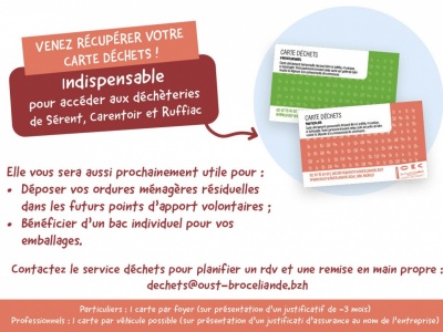 Carte accès déchèteries