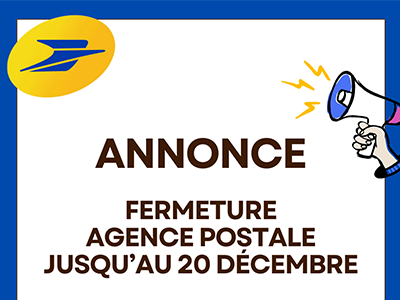 Fermeture Agence Postale