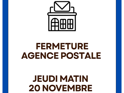 Fermeture de l'agence postale