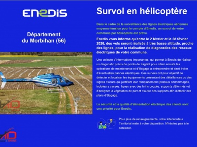                       Enedis - Survol en hélicoptère
