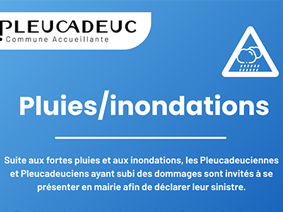 Pluies et inondations 