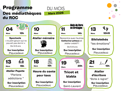 Programme des médiathèques du ROC