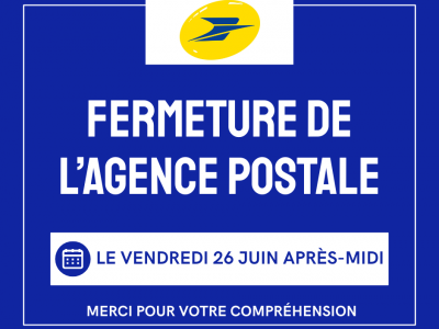 Fermeture Agence Postale